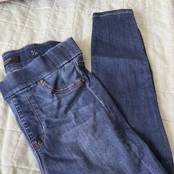 Liverpool jeggings, size 8/29, high-rise ankle. Dark wash. smoke-free home. - Picture 2 of 6